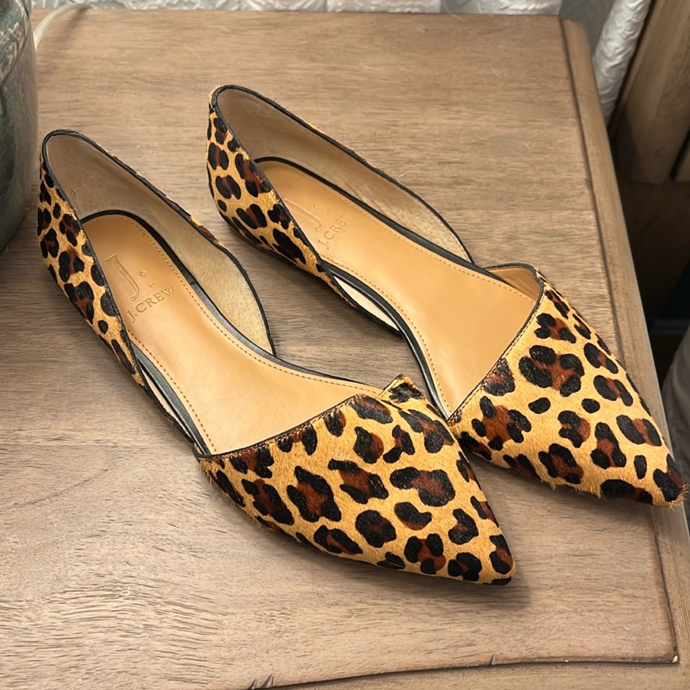 Jcrew cheetah flats never worn